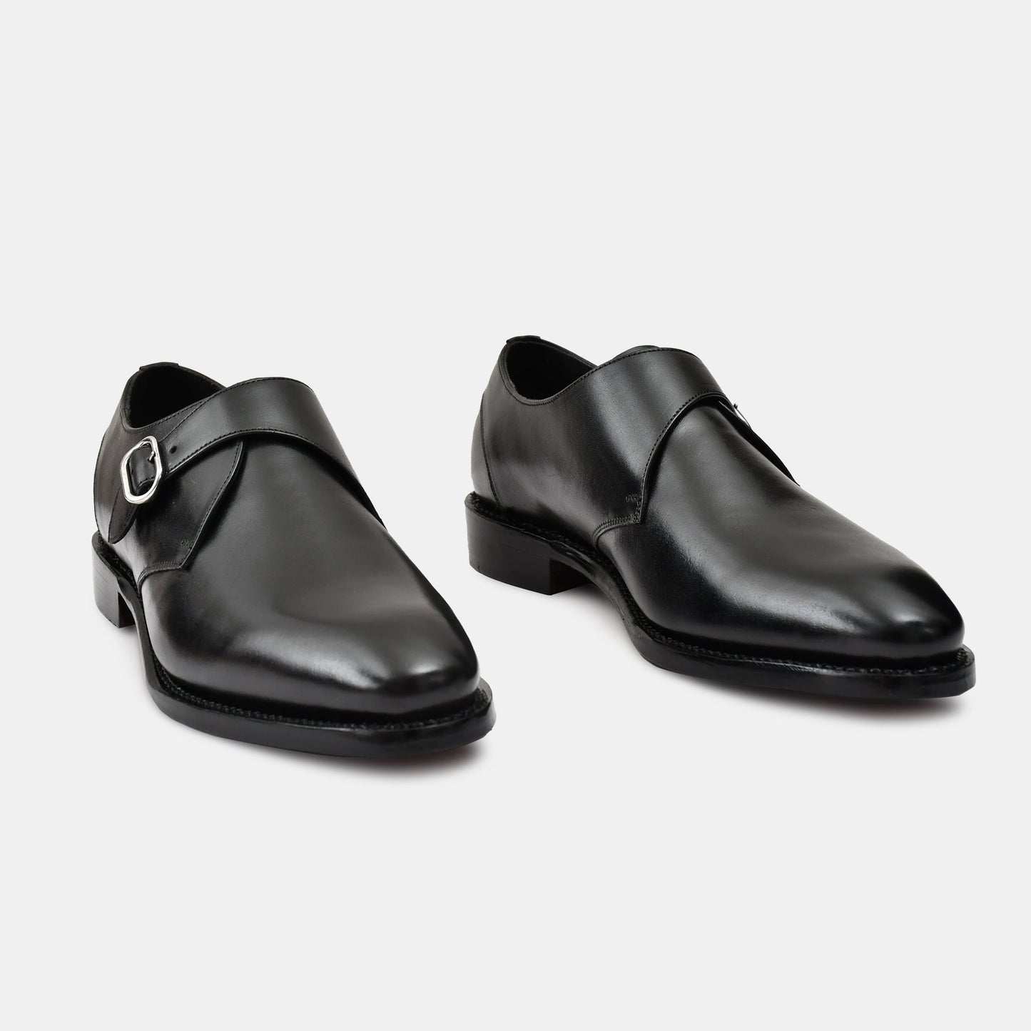 Goodyear Welted single Monk Shoes in Premium Crust Leather