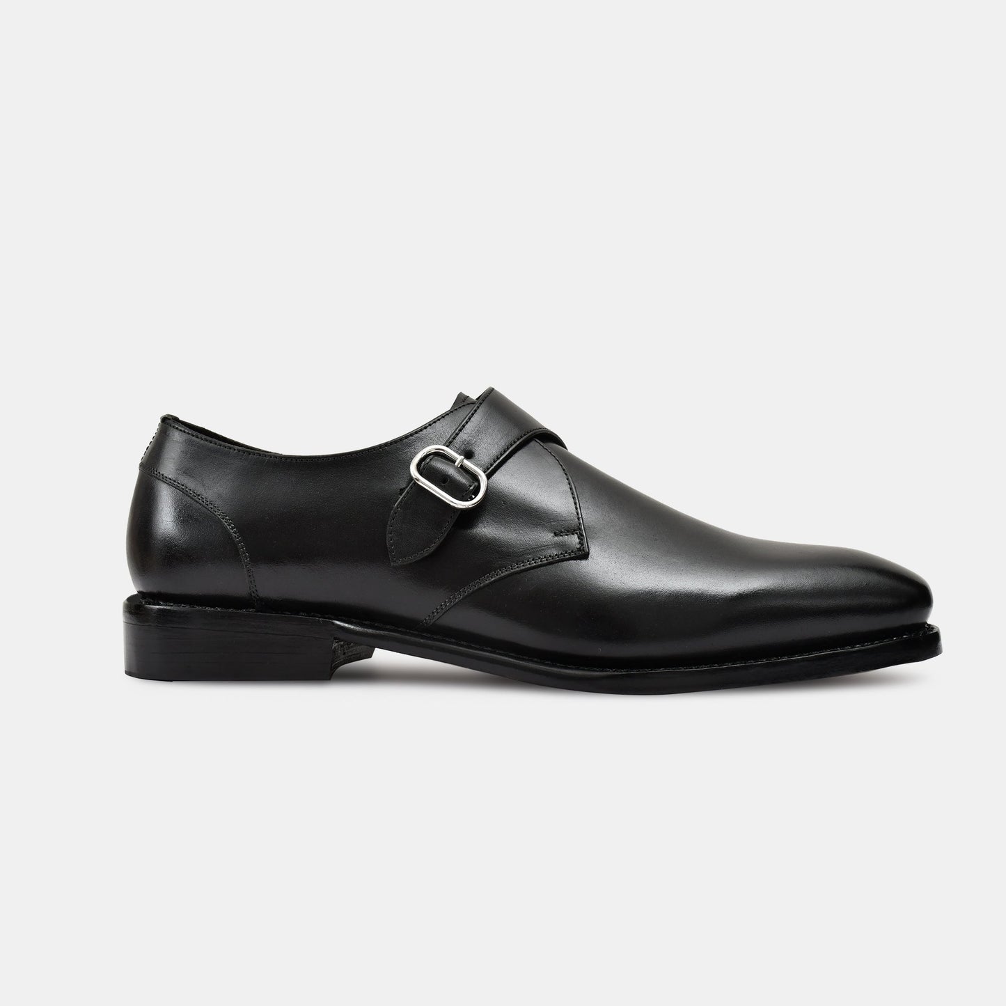 Goodyear Welted single Monk Shoes in Premium Crust Leather