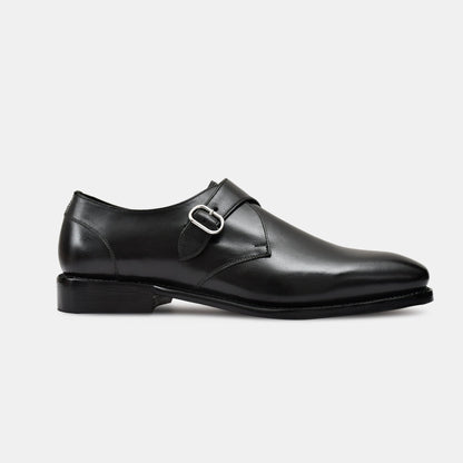 Goodyear Welted single Monk Shoes in Premium Crust Leather