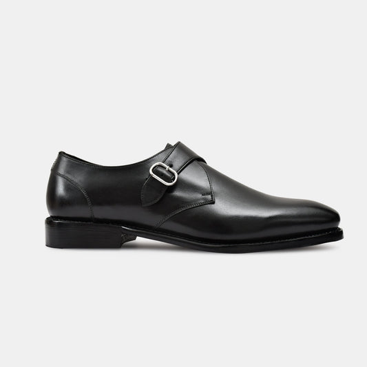 Goodyear Welted single Monk Shoes in Premium Crust Leather