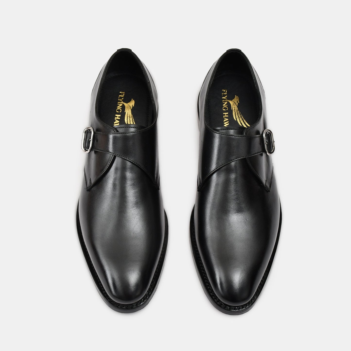 Goodyear Welted single Monk Shoes in Premium Crust Leather