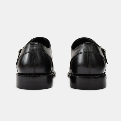 Goodyear Welted single Monk Shoes in Premium Crust Leather